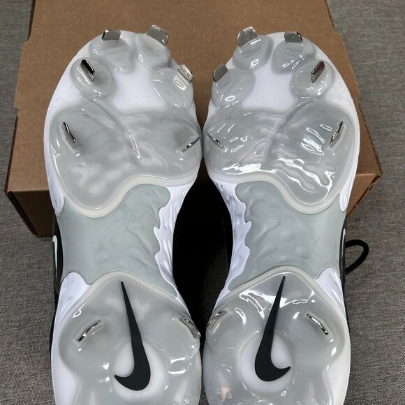 Nike Alpha Huarache Elite 4 Metal Baseball Cleats Men's 9 Black DJ6521-011 - Picture 11 of 13